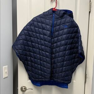Women’s Blue Quilted pancho Jacket